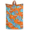 Kaugummigesicht Cartoon Decken Fleece Weiche Kuscheldecke für Draußen Reisen Bettteppich