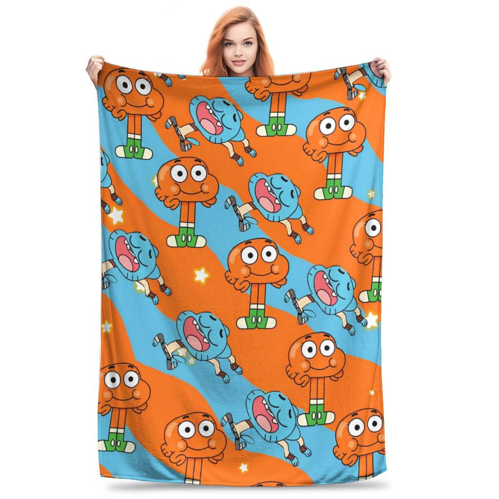 Kaugummigesicht Cartoon Decken Fleece Weiche Kuscheldecke für Draußen Reisen Bettteppich