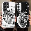 Creative Cardiovascular Model Heart Soft Cover Capa Phone Case for Samsung Galaxy S25 A36 S25Ultra S24 Ultra A26 S23Ultra S20 FE