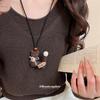 Fabric Color Rope Kitten Rabbit Pendant Necklace Cartoon Cute Versatile Sweater Chain Light Luxury Niche Design Necklace