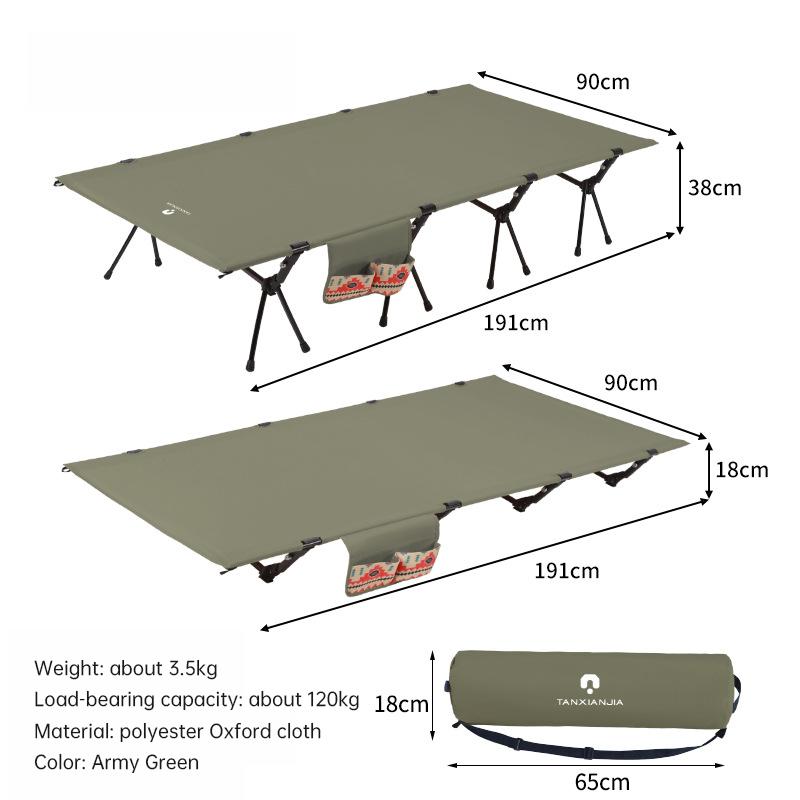 Upgrade 4 Rods Widen Folding Camping Cot Bed 80/90cm Portable Ultralight Outdoor Travel Sleeping Bed 1-2 Person Camp Folding Bed