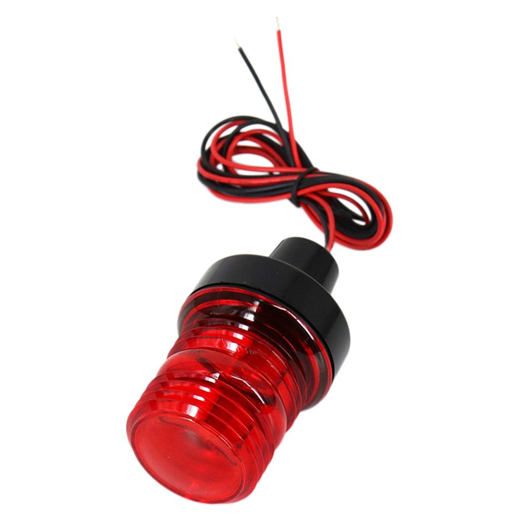 Red 360 Degree All Round Navigation Signal Lamp Waterproof LED Marine Lighting for Boat Skiff Yacht Pontoon