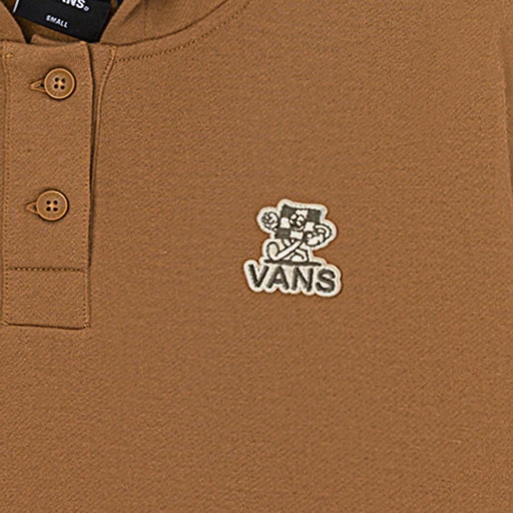 Vans קפוצ'ון עם הדפסת רקמה של לוגו אותיות בצבע אחיד אבזם קפוצ'ון לנשים חום VN000437Y5N