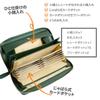 RafiCaro Garcon Cowhide Leather Long Receipt and Coin Large Green Women's Wallet, Wallet, Green, Compartment, Box-Shaped, Coin-Through, Capacity,