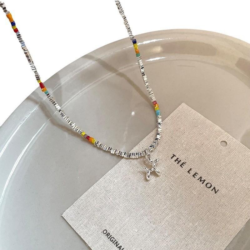 Balloon Dog Necklace Cute Animal Light Luxury Niche Exquisite High-end Temperament Simple Design Clavicle Chain Women's Model
