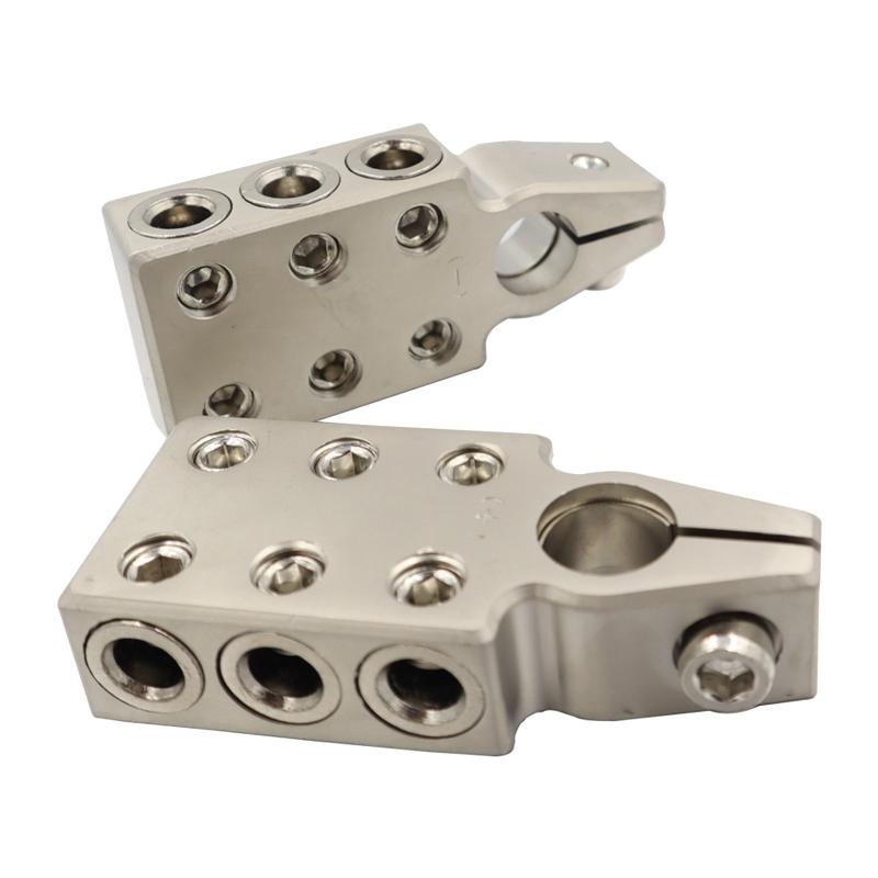 1 Pair Battery Terminal Connectors Kit 0/2/4/6/8 AWG Gauge Positive Negative for Car Auto Caravan Marine Boat