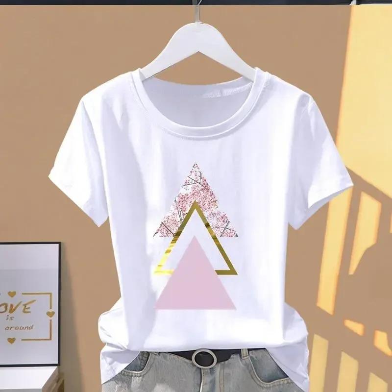 

Women Print Floral Sports Fashion Casual Explosive Short Sleeve Tshirt Graphic Tshirts Women Clothes Oversized T Shirt S