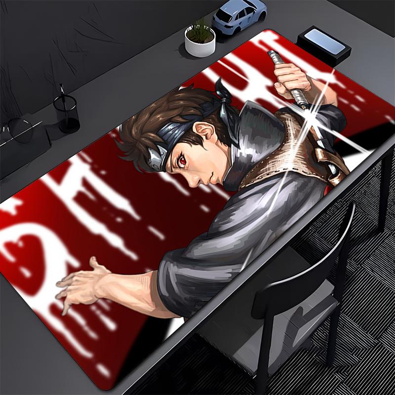 Mouse Pad Gamer PC Computer HD Print Desk mat Keyboard Anime Gaming Naruto Shisui Uchiha Edge White Accessories Mousepad Carpet