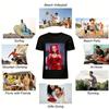 Cute Cool Little Devil Print Top Trendy Street Style Slim Fit Crew Neck Pullover T-Shirt Pure cotton T-shirt