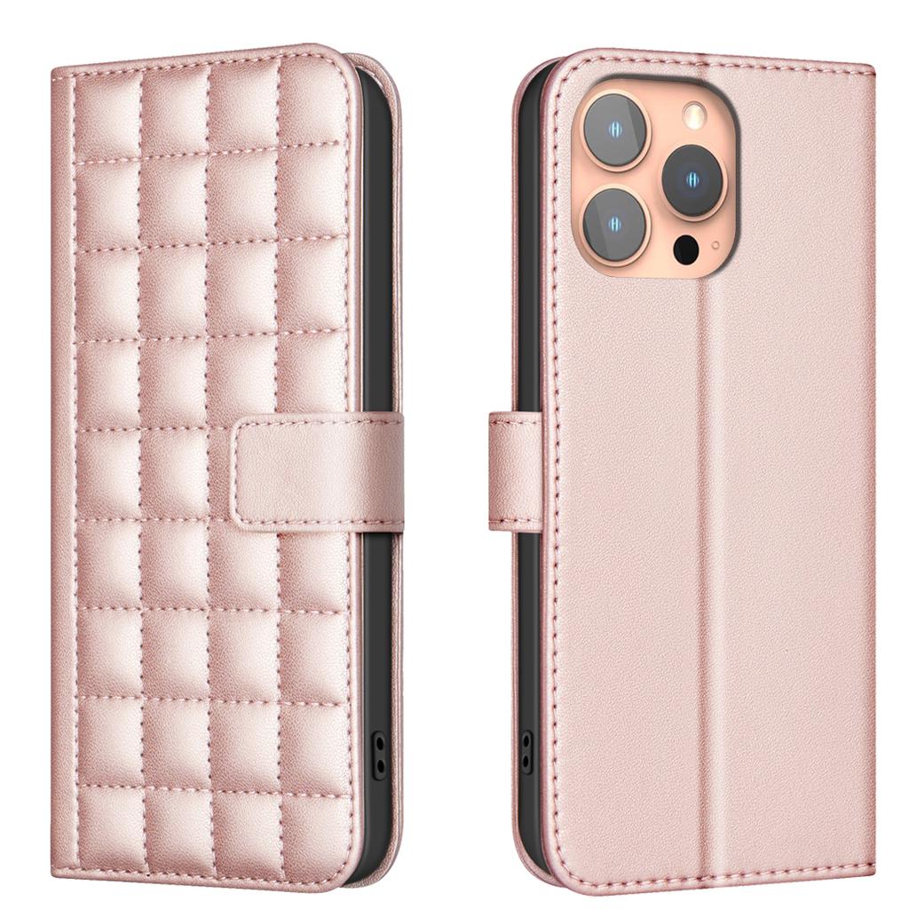 Small Square Grid Design PU Leather Flip Stand Wallet Phone Bag Case for iPhone XS,XR,XS Max,SE,iPhone 7,8,7Plus,11,11Pro,11Pro Max,12,13,14,15,16...