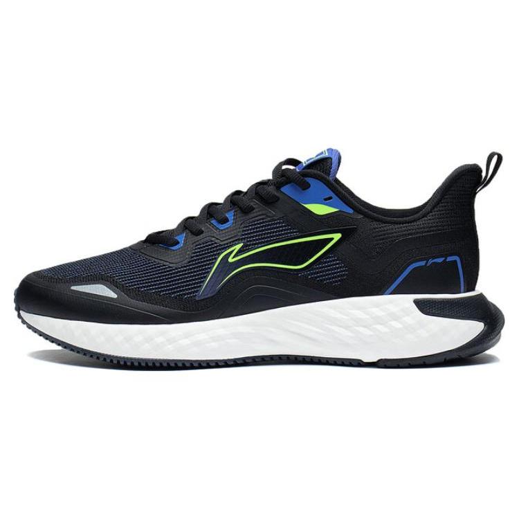 

Li Ning Chasing clouds TPU Abrasion Resistant Breathable Low top Casual Running Shoes Men s Black Blue ARST011-3 41.5