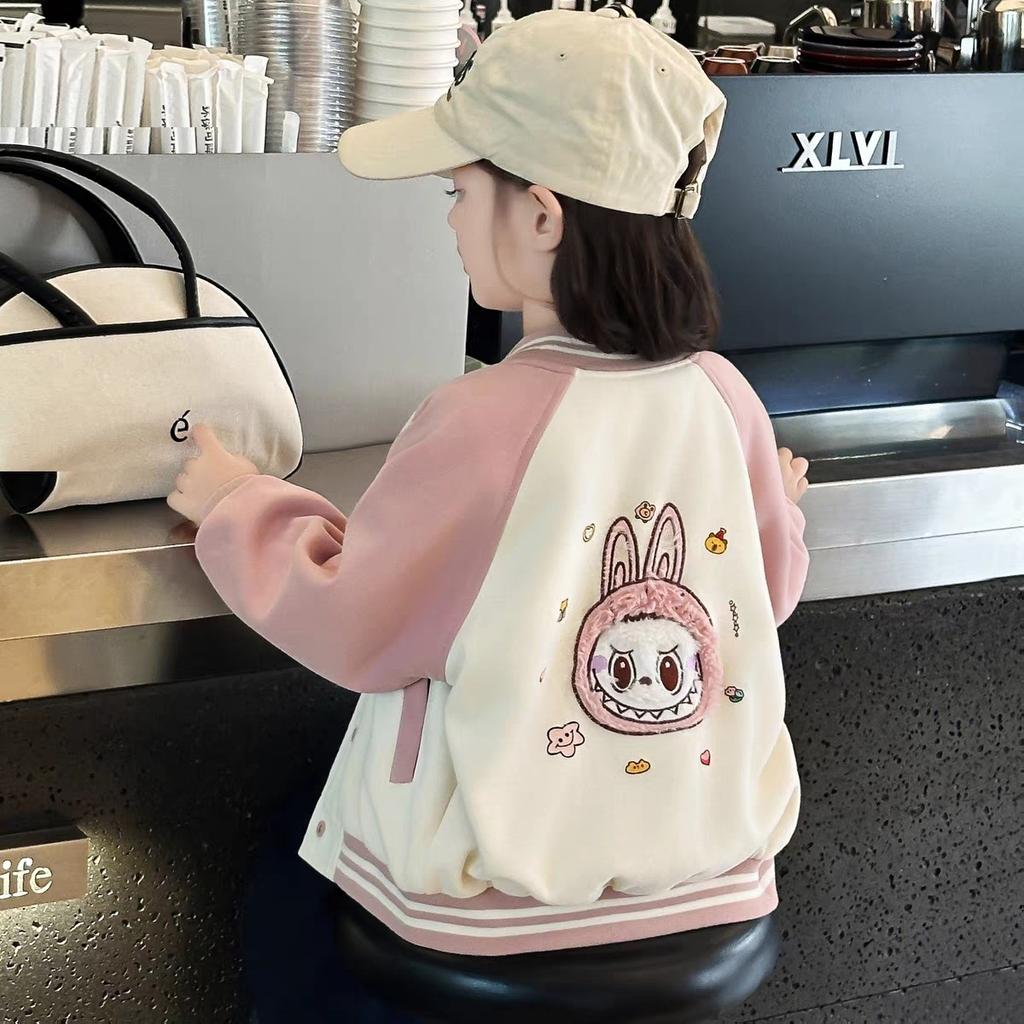 Girls Spring Autumn Baseball Jacket Stylish Kids Top