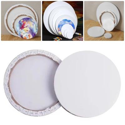 1Pcs Pure Cotton Drawing Panels Blank Painting Boards Durable Round Painting Canvas