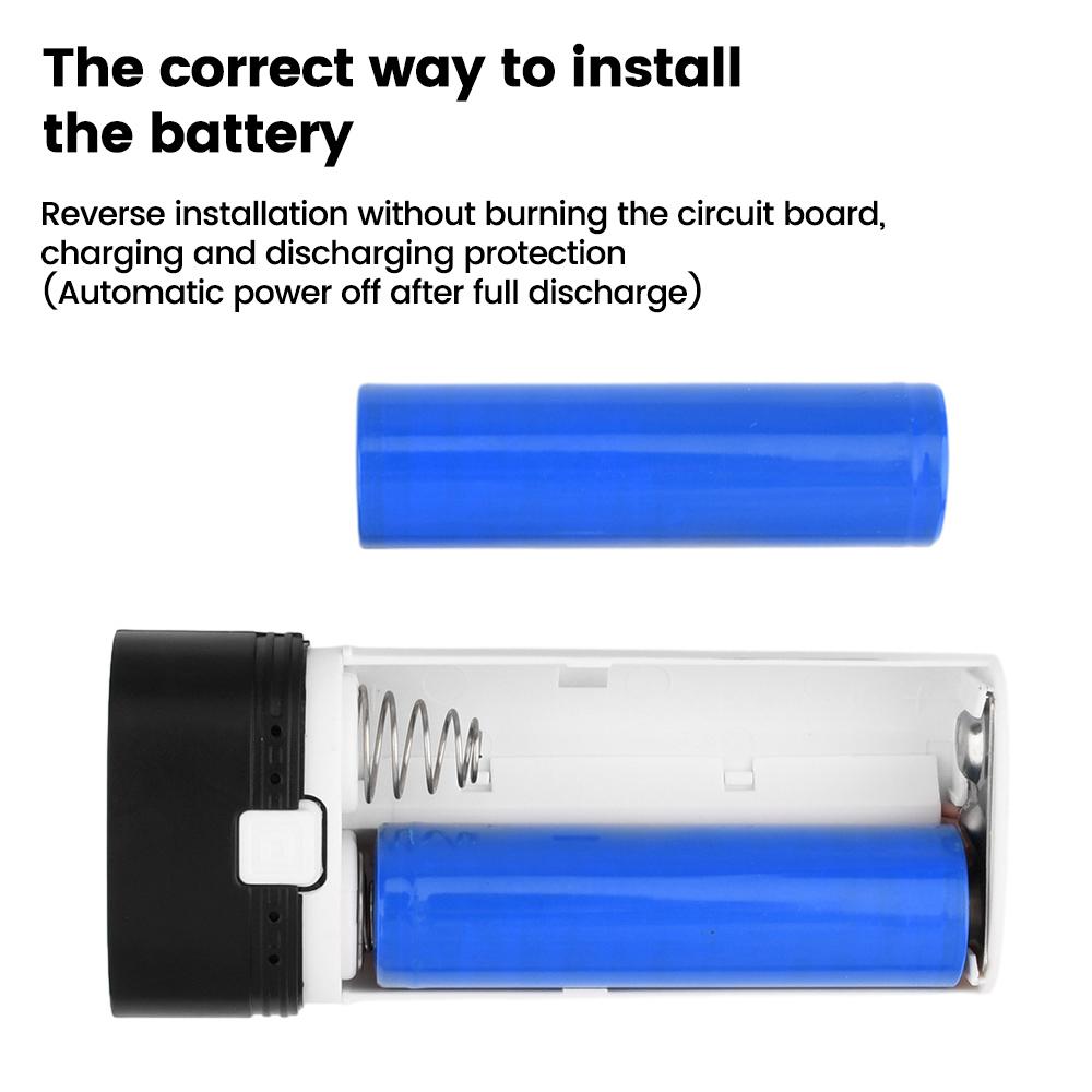 Upgrade TYPE-C Port 2 Sections No Soldering Power Bank Case 18650 Storage Box Power Kits Anti-reverse DIY Kit 5V2A
