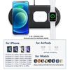 Ultra Slim 3-in-1 Wireless Charging Pad Fast Charger Mat For iPhone 17 16 Pro MAX Apple Watch 2-8 SE AirPods Pro Charging Dock