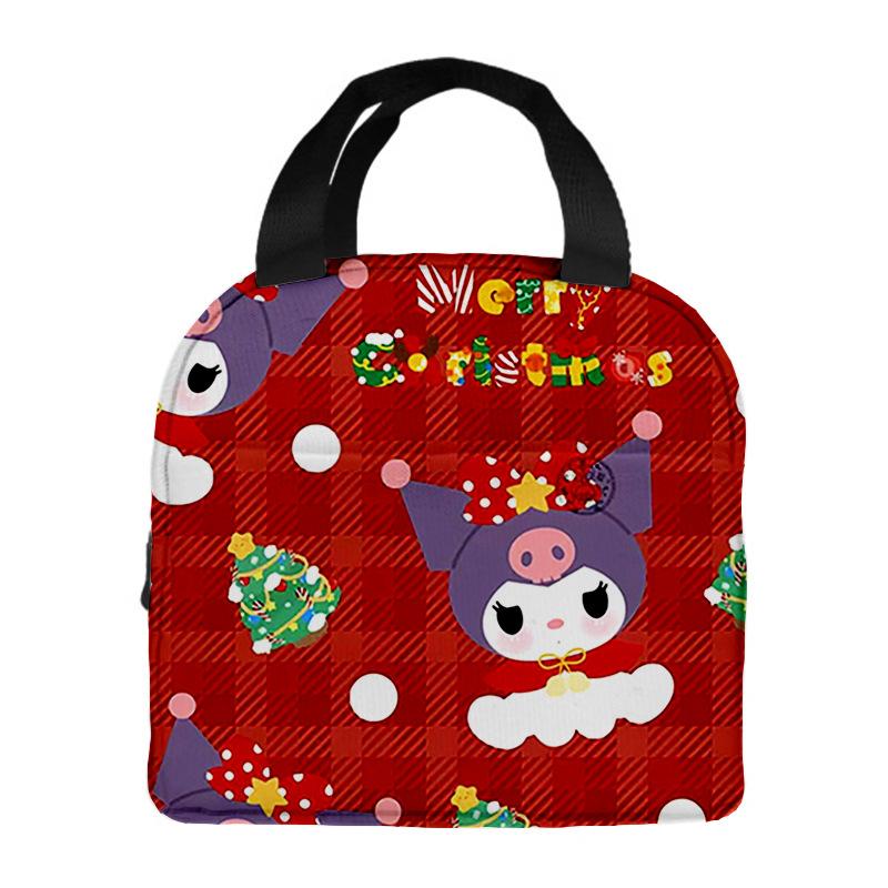 Portable Lunch Box Bag Cartoon Thermal Insulation Bag Lunch Bag Christmas