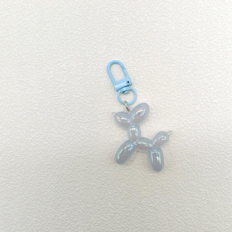 Color-Plated Balloon Dog Acrylic Keychain Pendant