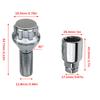 Locking Wheel Bolts M12 x 1.5 Nuts Chrome Alloy Wheel Lug Stud Taper Seat For BMW MINI Vauxhall Corsa Nissan