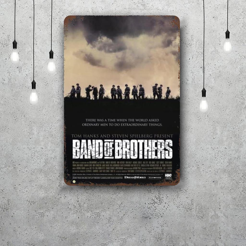 Band of Brothers Classic Poster Rusty Metal Plaque Retro Decorative Plate Bar Man Cave Garage Club Metal Sign Wall Decoration