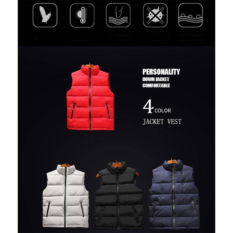Pánská podzimní a zimní péřová bavlněná vesta zesílená velká ramena Mládež Chléb Oblečení Sportovní vesty L-8XL