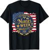Happy Nurses Week 2026 American Flag Nurse Appreciation T-Shirt