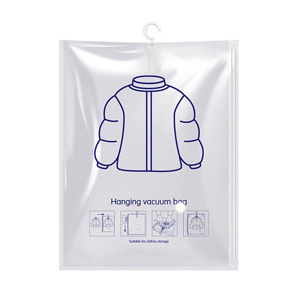Foldable Clothes Vacuum Compression Bag Hang Hook Vacuum Seal Storage Bag  Clothes