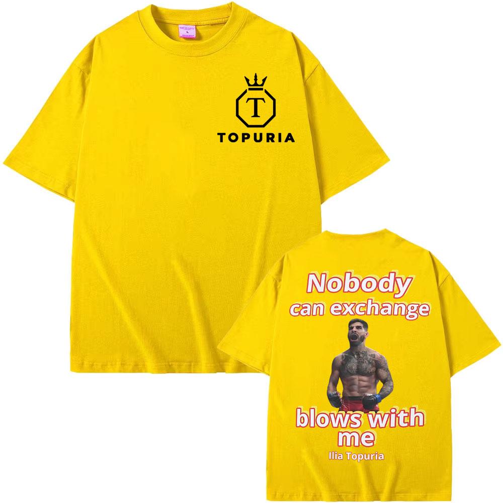 Ilia Topuria 'El Matador' Fighter TShirt Men's Clothing Vintage Hip Hop Gothic Streetwear T-shirts Man Summer Oversized T Shirts