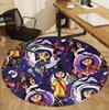 Coraline Pattern Round Rug, Indoor/Outdoor Mat, for Picnic, Gameroom, Bedroom, Office, Living Room, Home Decor Carpet, Birthday Gift