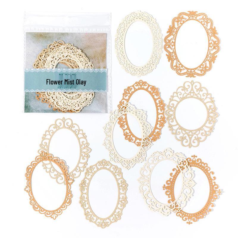 Momo Lace Love Song Series Retro Journal Decoration Paper - 10 Sheets