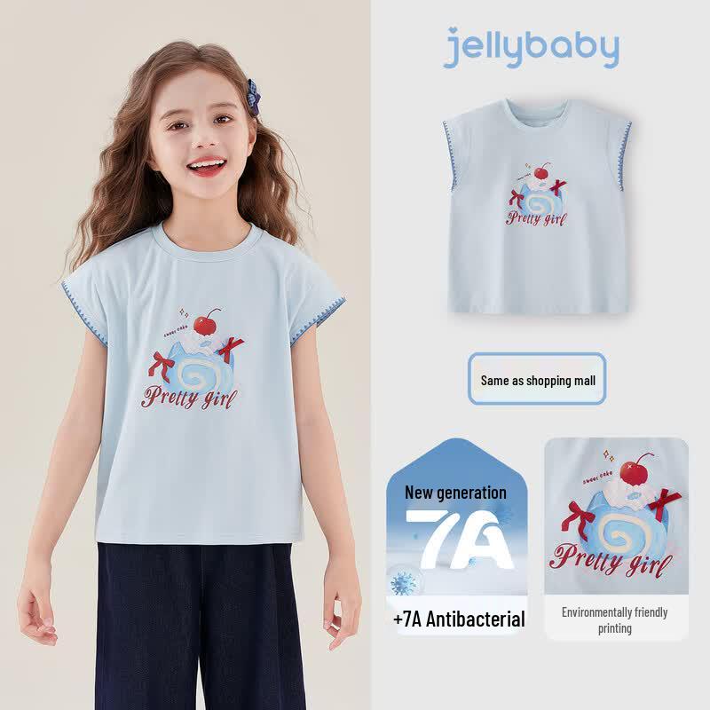 JELLYBABY 7A Antibacterial Girls Tiered T-shirt 150