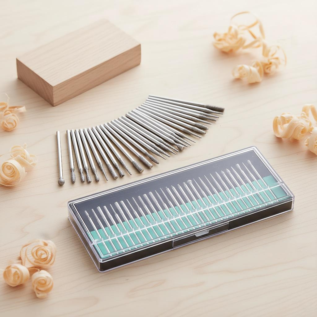 

Diamond Nail Drill Bits Set - Rotary Electric Milling Cutters for Manicure, Pedicure & Cuticle Care