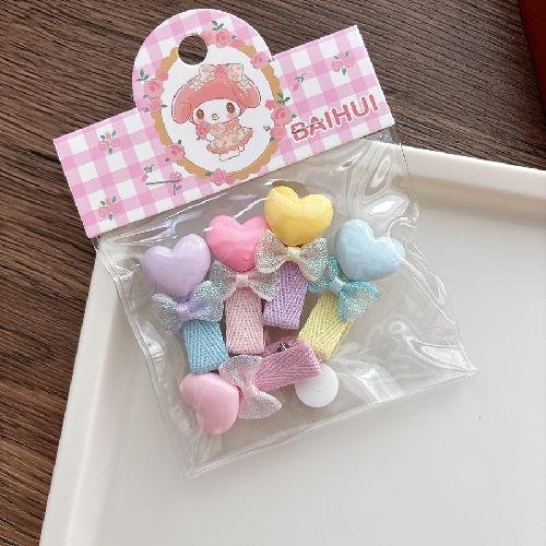 Sweet Candy Color Children s Drip Oil Hollow Bb Clip Cute Star Bow All-inclusive Girls  Small Pressure Clip Hair Band