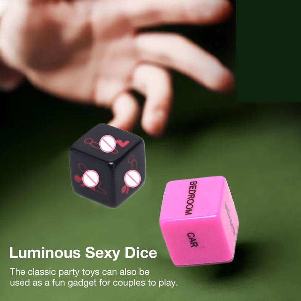 Sexy Dice Set Fun Adult Love Posture Couple Game Sex Noctilucent Erotic Lovers Position Foreplay Romantic Party Toy 1 Set