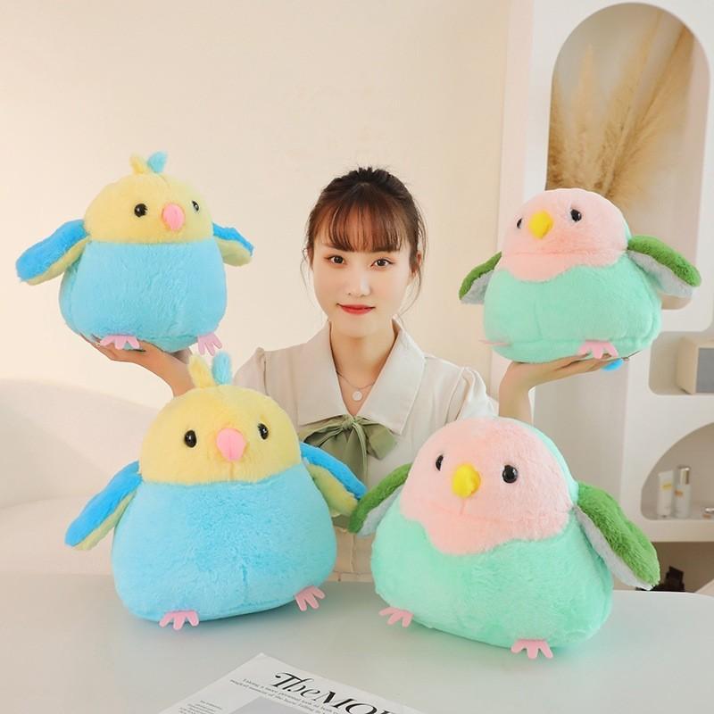 Adorable Chubby Parrot Plush Toy Cute Bird Stuffed Animal Soft Doll For Kids