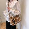 Fashionable High-end Plaid Color Block Shoulder Crossbody Bag Women Spring New Large Capacity Tote
