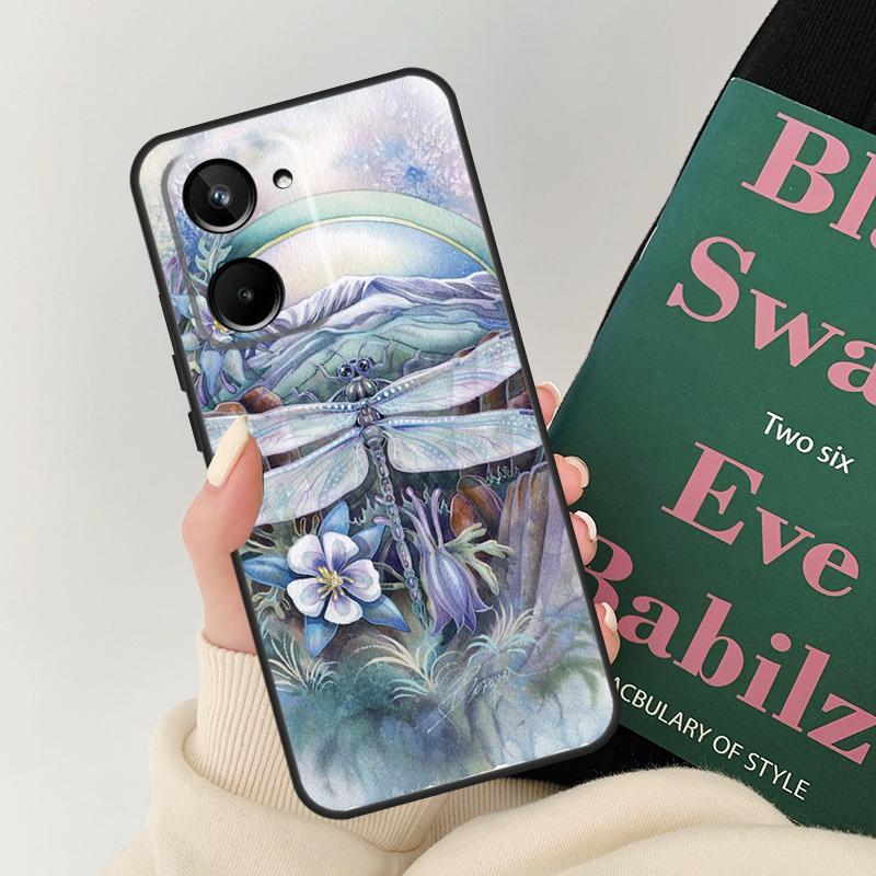Dragonfly Animal Art For Realme 12 9 10 11 Pro Plus GT5 C67 C55 C53 C51 C35 C33 C30 C25s C21Y C11 GT Neo 5 Case