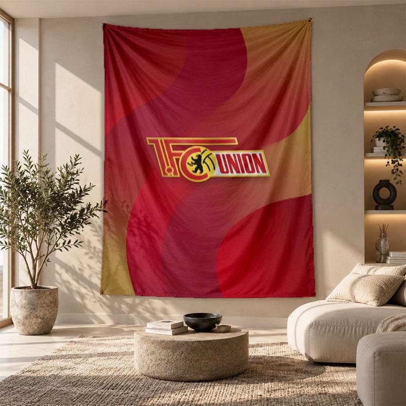 Decorative Tapestry,Union Berlin FC Printed Wall Art, Lightweight Wall Hanging For Bedroom Background