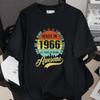 HighQuality Cotton TShirt for Unisex 1966 60th Birthday Unisex Loose Oversized Clothing O Neck Short Sleeve Tees Streetwear Top