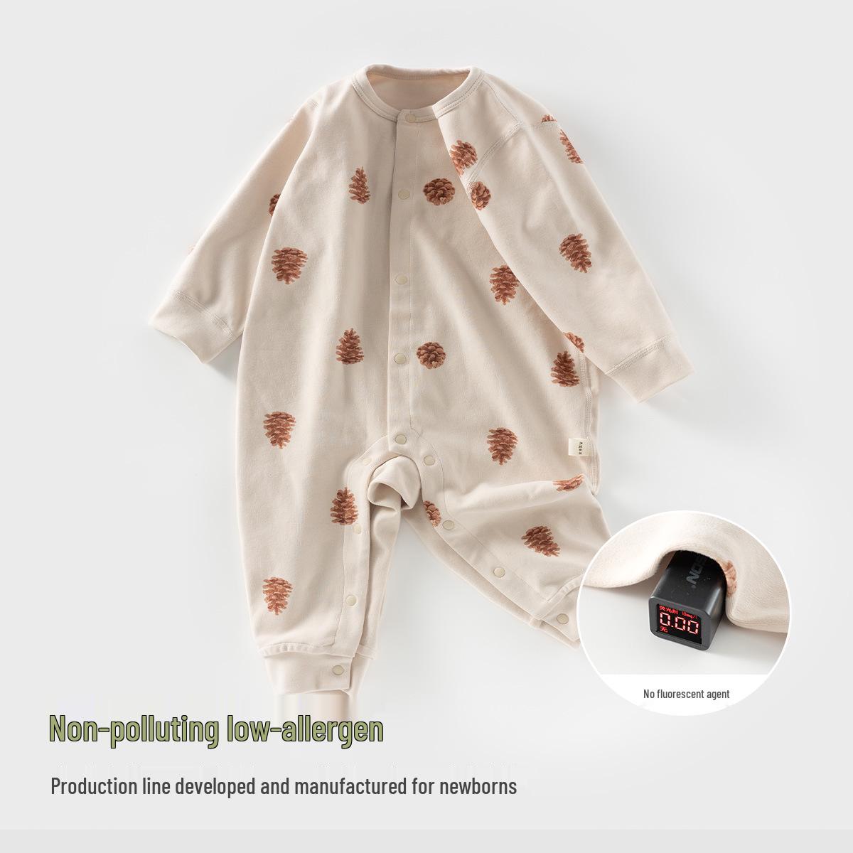 

2025 Hazel Manor Pure Cotton Baby Onesie: Spring/Autumn Boneless Harem Suit 73 cm