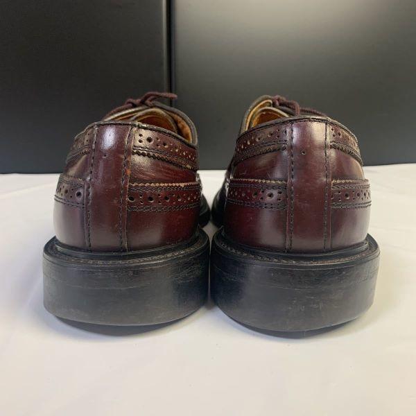 Vintage 80s USA Dexter Long Wingtip Business Shoes Size 10.5D 28.0-28.5cm Reddish Brown(USED)