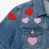 52Pcs Colorful Heart Shaped Fabric Patches For Instants Garment Repair And Customization