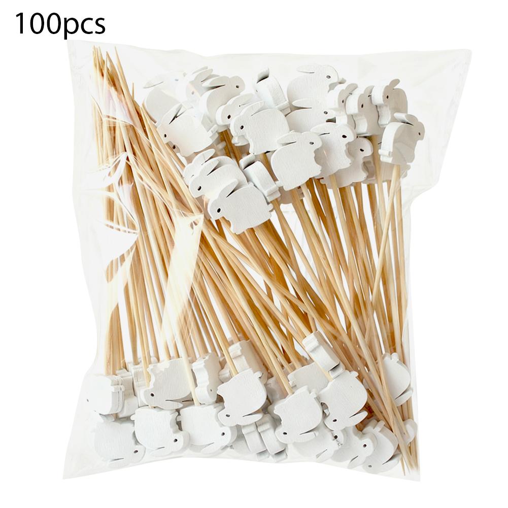 

100Pcs Disposable Bamboo Picks Fruit Sticks For Kids Cocktail Decoration Picks Salad Sandwich Toothpicks Wedding Party Supplies