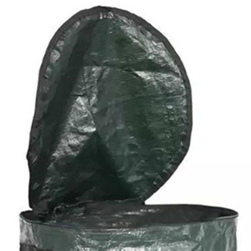 Garden Composting Bag PE Waterproof Foldable Light Weight Large Capacity Reusable Lawn Leaf Bag