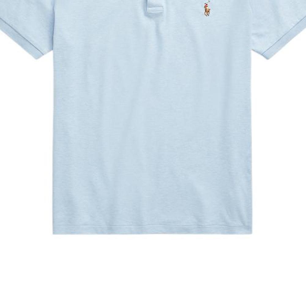 Polo Ralph Lauren SS22 Solid Slim Fit Short Sleeve Polo Shirt Men Tops Blue MNPOKNI1N821582-400