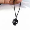 Gothic Phantom Skull Necklace for Women - Black Alloy Personalized Choker Necklace 18 Inch Chain - Alternative Jewelry