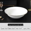 Abay 13-inch Gold-Rimmed Ceramic Serving Bowl