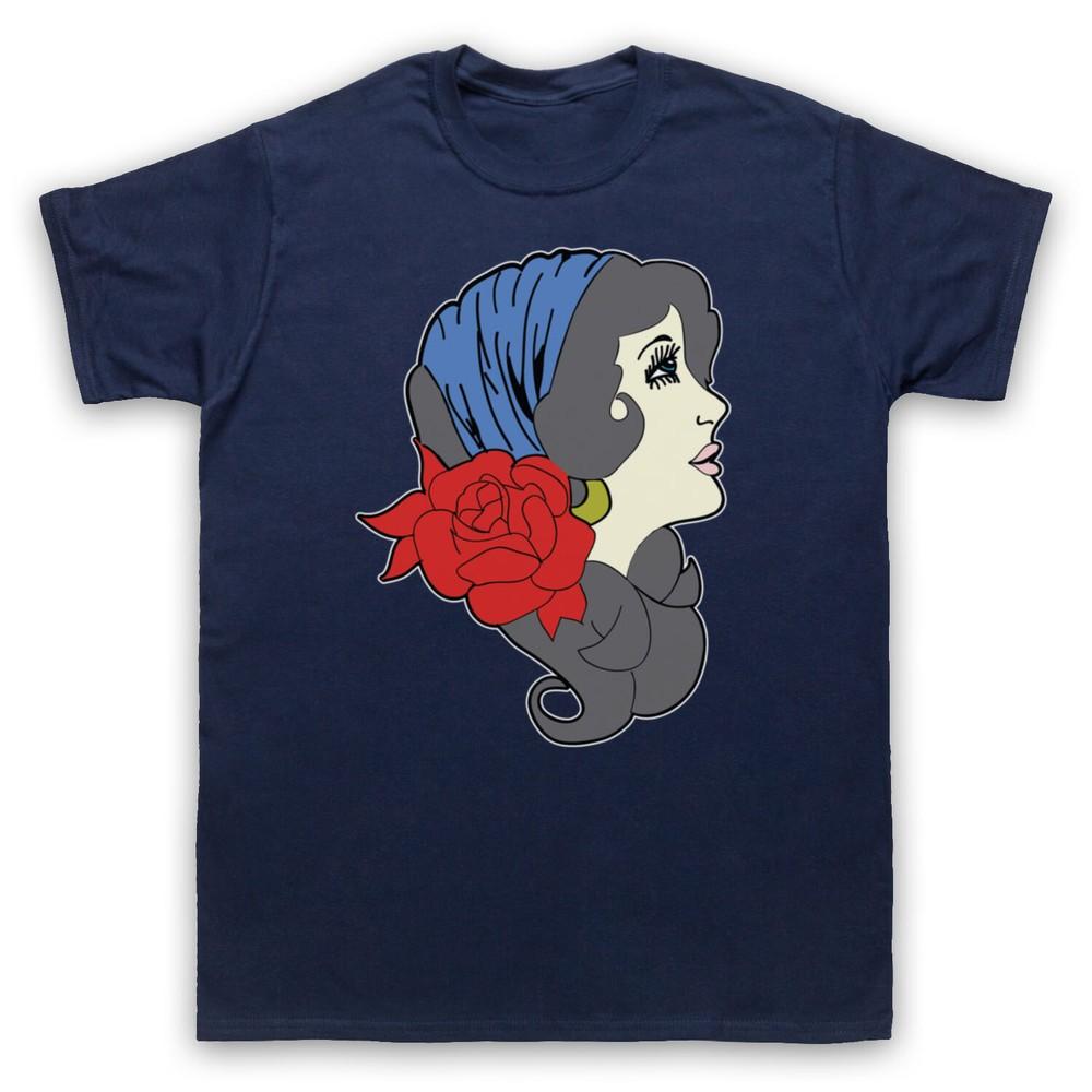 Татуировка цыганки Графическая иллюстрация Ретро Винтаж Мужская и женская футболка M