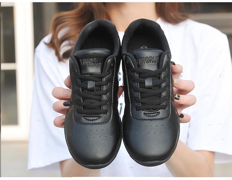 Yingrui Women's White Aerobic Dance Shoes - Soft Sole, Non-Slip, Perfect for Cheerleading and Children's Training (Model 610)