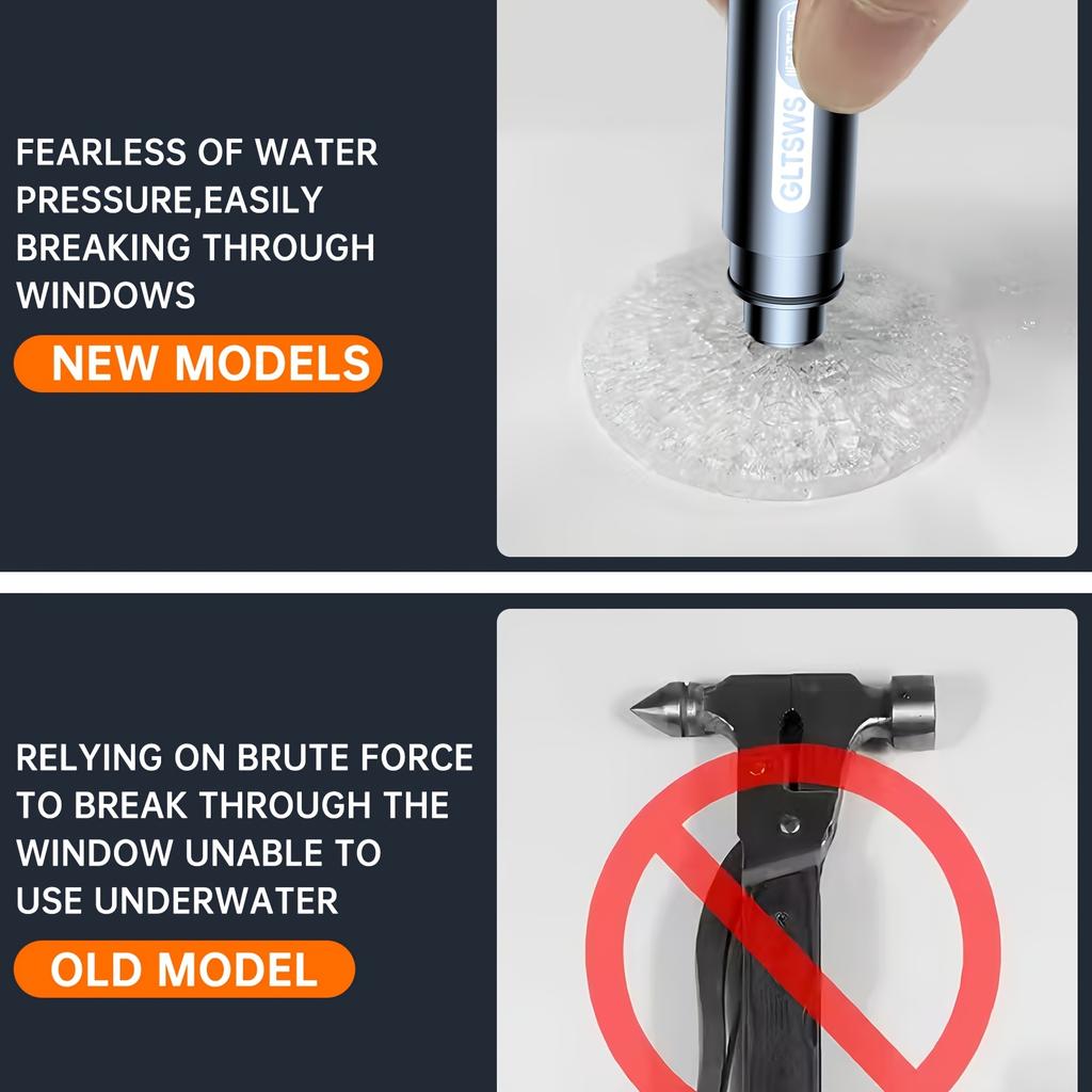 1pc Emergency Safety Hammer - Car Window Breaker with Seatbelt Cutter, Portable Escape Tool for Vehicle & Home