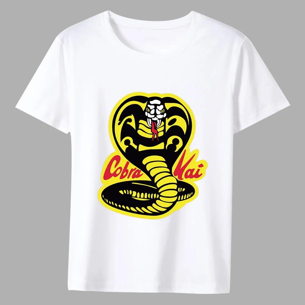 

Модная мужская футболка Белая Классический принт кобры Серия узоров Повседневная Круглый вырез Для поездок на работу Все сочетается Удобный мужской топ XXXXXL белый